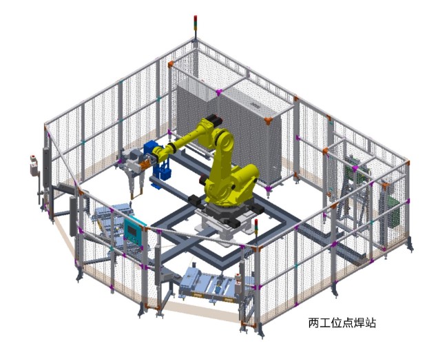 Стандартная конфигурация рабочей станции робота для контактной точечной сварки